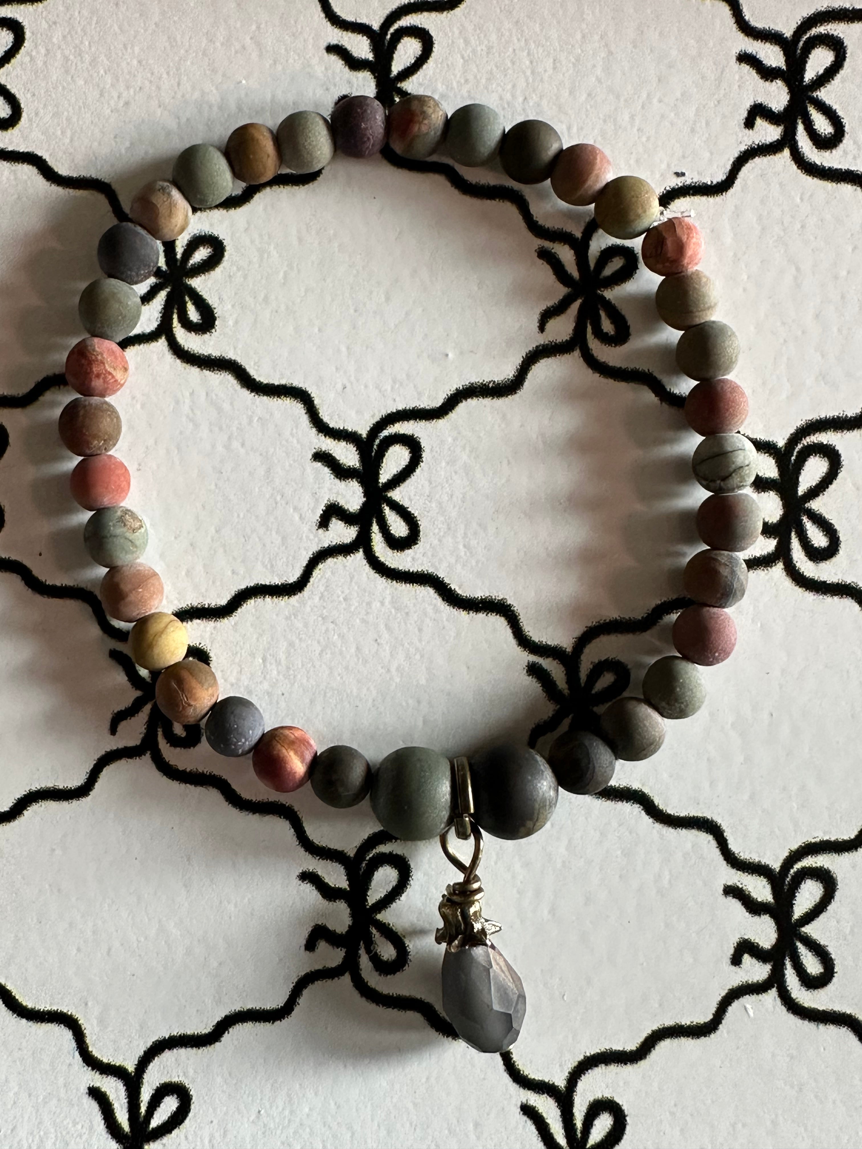 Earth Crystal Charm Bracelet