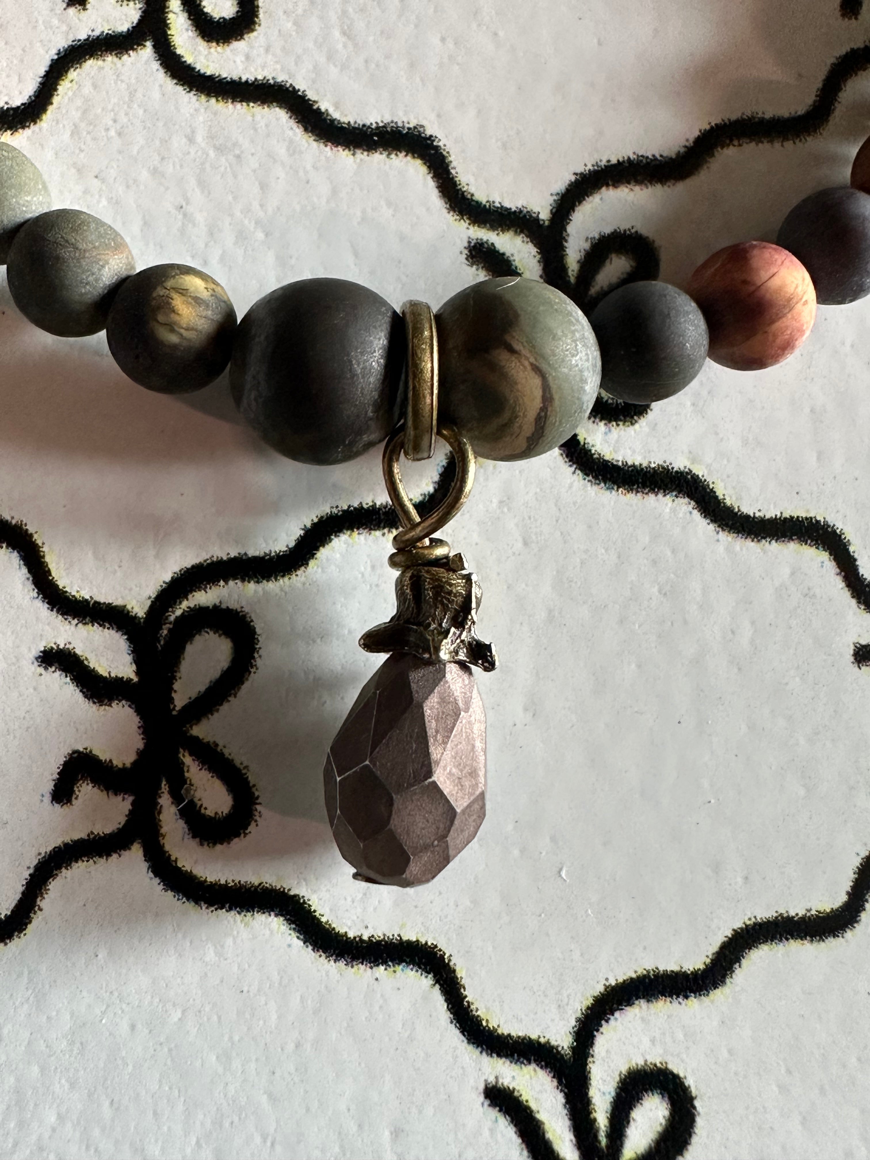 Earth Crystal Charm Bracelet