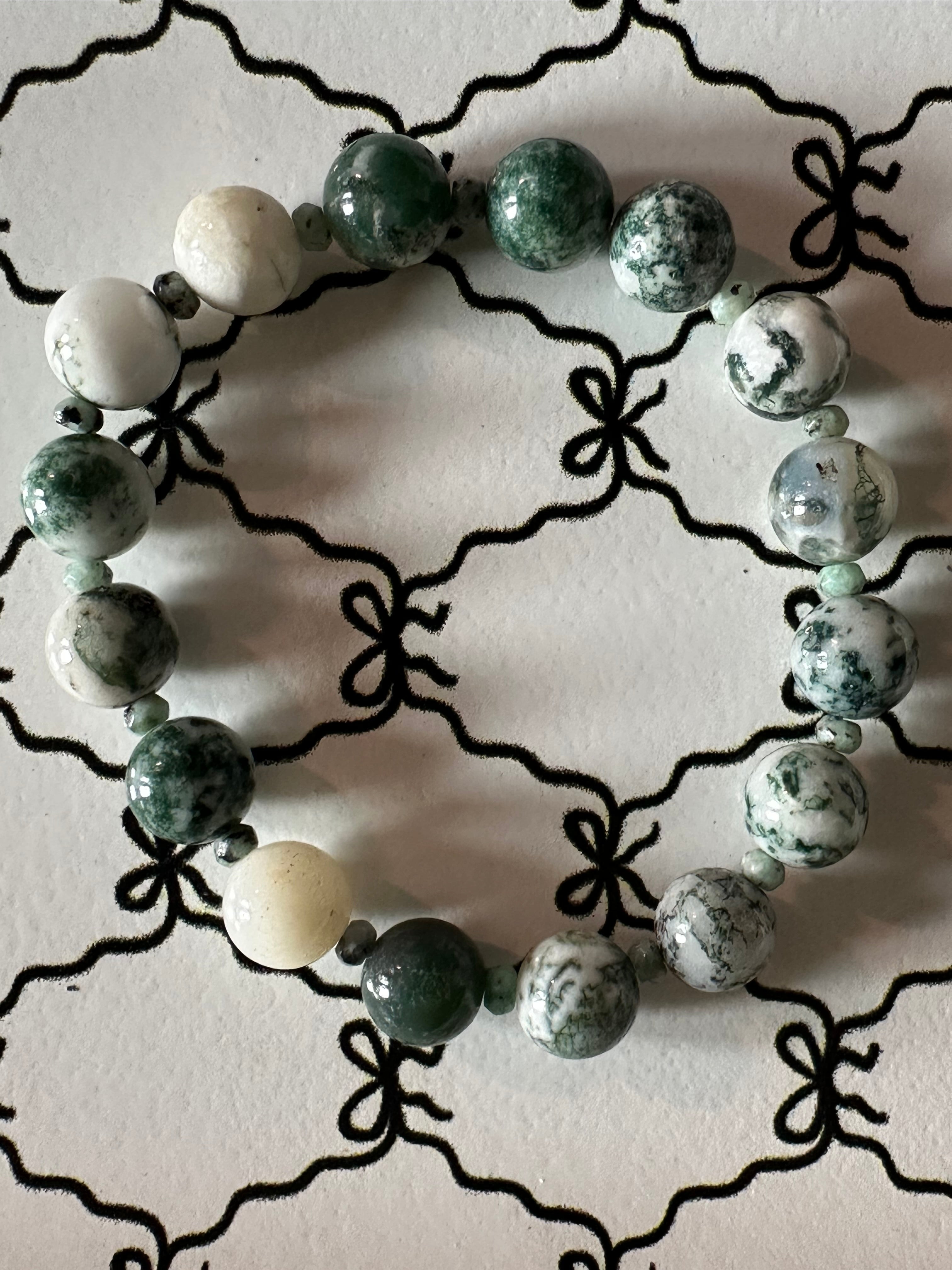 Green Marble Stackable