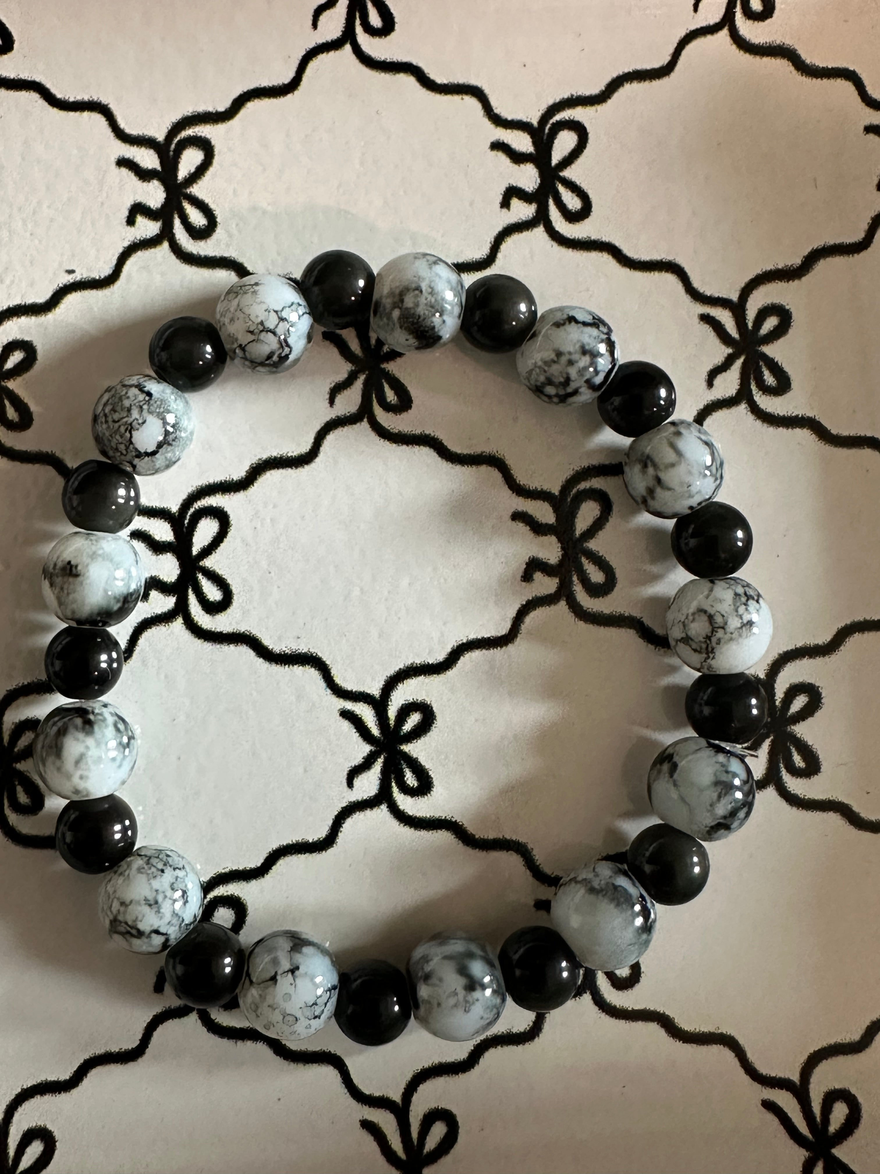 White Marble Stackable