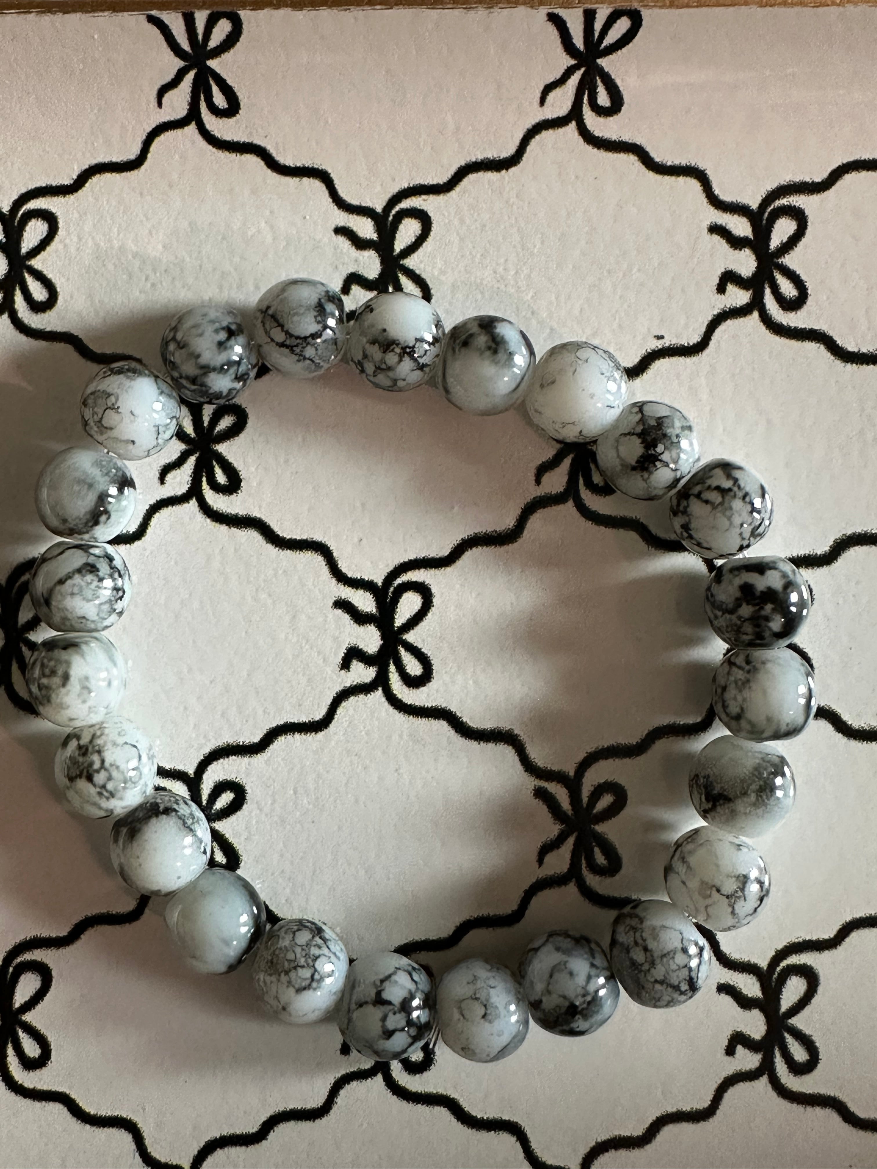 White Marble Stackable