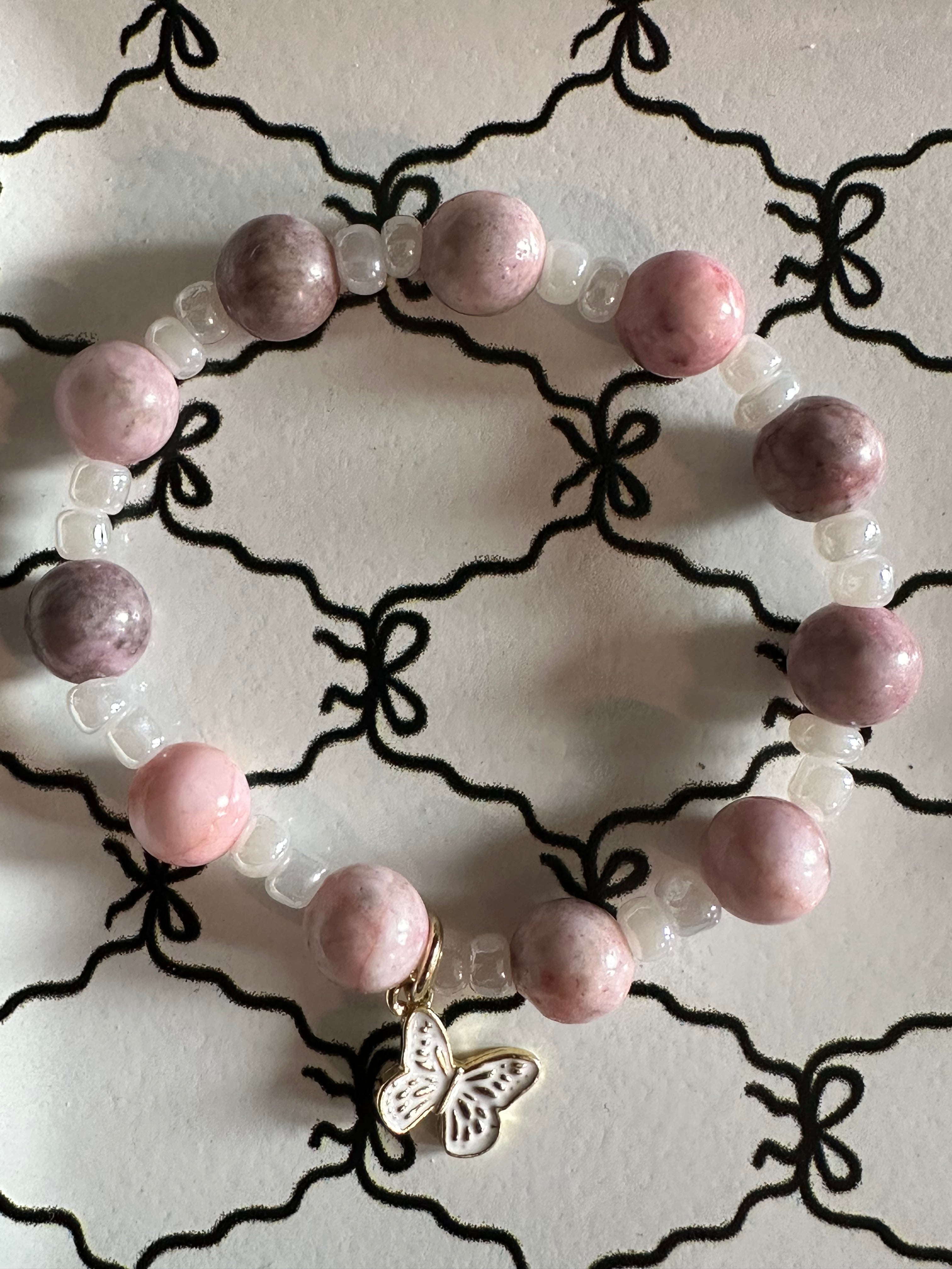 Pink Butterfly Charm